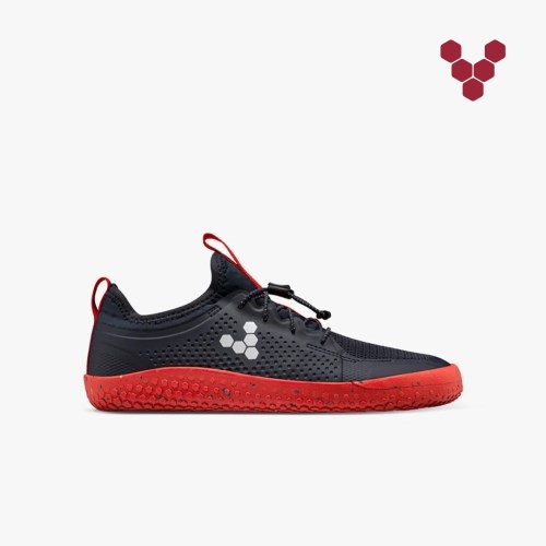 Vivobarefoot Primus Sport II Juniors Trainers Navy/Red UK DEFU